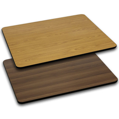 30'' x 48'' Rectangular Table Top with Natural or Walnut Reversible Laminate Top