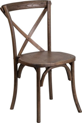 HERCULES Series Stackable Early American Wood Cross Back Chair
