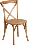 HERCULES Series Stackable Oak Wood Cross Back Chair