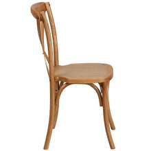 Load image into Gallery viewer, HERCULES Series Stackable Oak Wood Cross Back Chair
