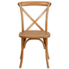 HERCULES Series Stackable Oak Wood Cross Back Chair