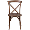 HERCULES Series Stackable Pecan Wood Cross Back Chair